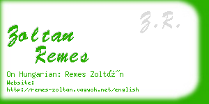 zoltan remes business card